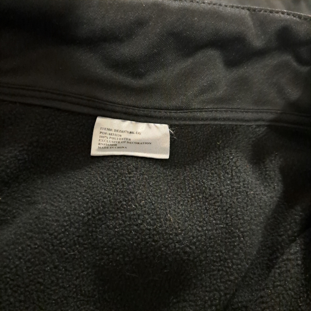 Black Soft Full-zip Dunkin' Uniform Jacket Polyester Micofleece Men's Size Large - Picture 7 of 10